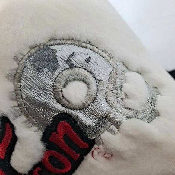 VINTAGE HARLEY DAVIDSON CHRISTMAS STOCKINGS BLACK/WHITE FAUX FUR SET OF 2 - Picture 5 of 5